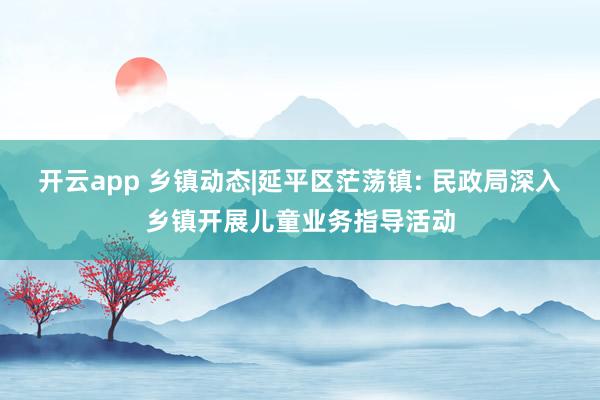 开云app 乡镇动态|延平区茫荡镇: 民政局深入乡镇开展儿童业务指导活动