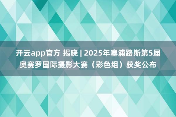 开云app官方 揭晓 | 2025年塞浦路斯第5届奥赛罗国际摄影大赛（彩色组）获奖公布